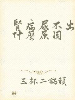 肾病尿不出来是什么原因