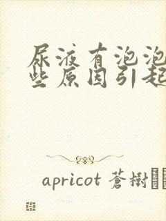 尿液有泡泡是哪些原因引起的