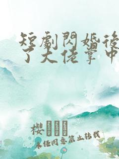 短剧闪婚后我成了大佬掌中之物