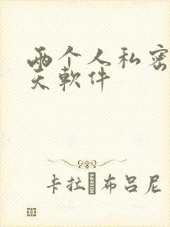 两个人私密的聊天软件