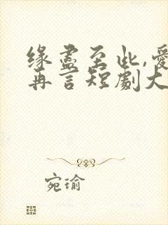 缘尽至此,爱不再言短剧大结局