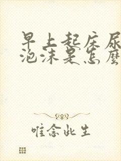 早上起床尿黄有泡沫是怎么回事