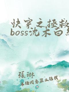 快穿之拯救黑化boss沈木白结局