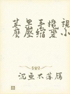 苹果手机视频怎么压缩变小