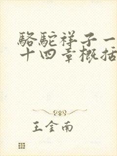 骆驼祥子一到二十四章概括