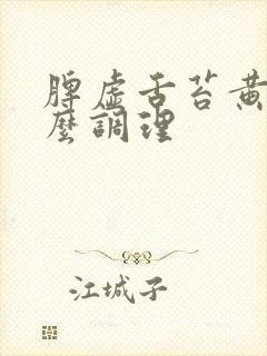 脾虚舌苔黄腻怎么调理