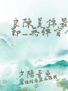 良陈美锦最新章节_无弹窗全文免费阅读