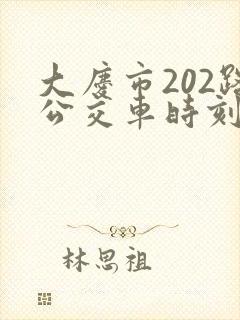 大庆市202路公交车时刻表
