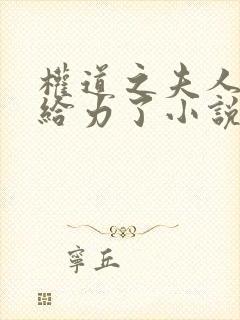 权道之夫人们太给力了小说在线阅读