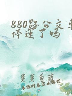 880路公交车停运了吗