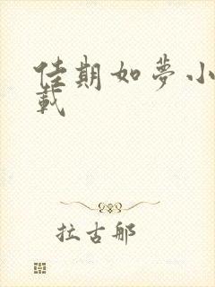 佳期如梦小说下载