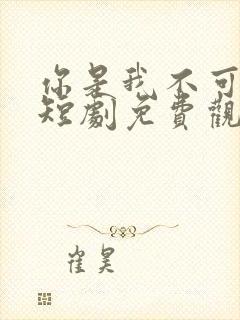 你是我不可言说短剧免费观看