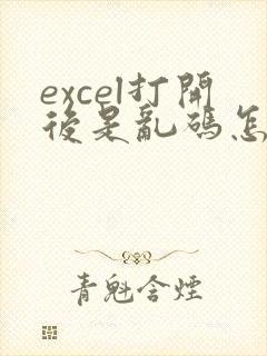 excel打开后是乱码怎么解决