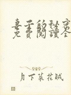 妻子的秘密小说免费阅读全文