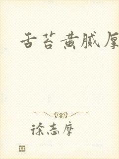 舌苔黄腻厚腥臭