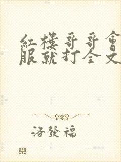 红楼哥哥会武不服就打全文免费阅读