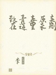 致青春原来你还在这里未删减完整版