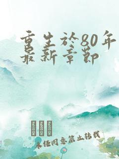 重生于80年代最新章节