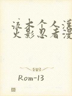 流木个人汉化版火影忍者漫画