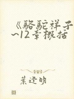 《骆驼祥子》9~12章概括