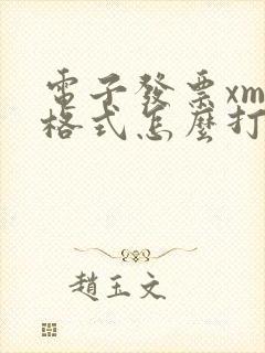 电子发票xml格式怎么打开