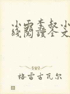 小雨李叔小说在线阅读全文