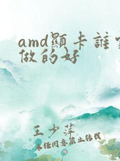 amd显卡谁家做的好