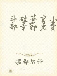 斗破苍穹小说全部章节免费阅读