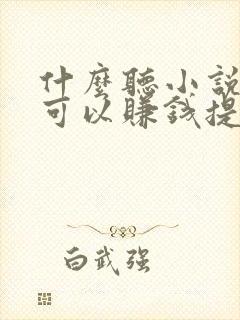 什么听小说软件可以赚钱提现