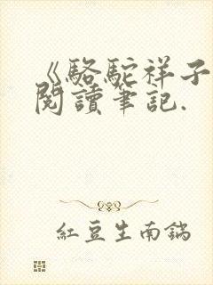 《骆驼祥子》的阅读笔记.