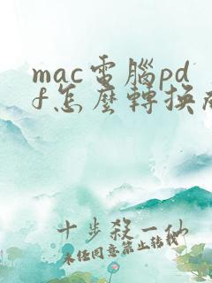 mac电脑pdf怎么转换成word文档