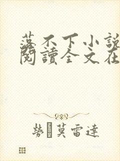 落不下小说免费阅读全文在线阅读