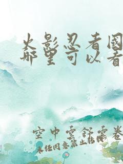 火影忍者国语版哪里可以看