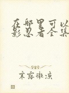 在哪里可以看火影忍者全集动漫