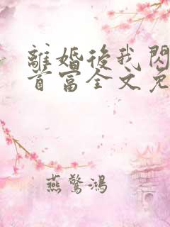 离婚后我闪婚了首富全文免费阅读