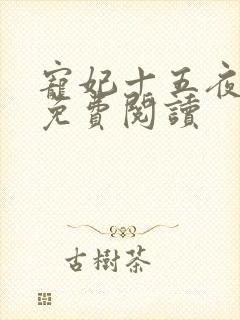 宠妃十五夜全文免费阅读