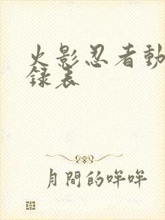 火影忍者动画目录表