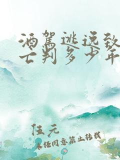 酒驾逃逸致人死亡判多少年