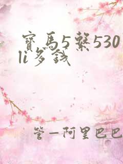 宝马5系530li多钱