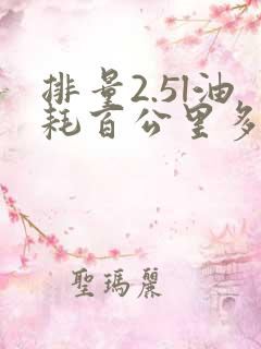 排量2.5l油耗百公里多少