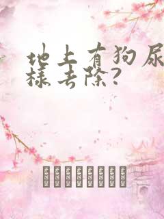 地上有狗尿味怎样去除?