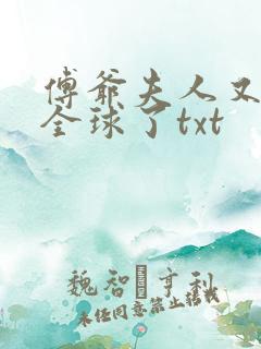 傅爷夫人又惊艳全球了txt