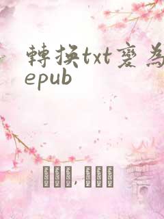 转换txt变为epub