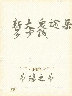 新大众途岳落地多少钱