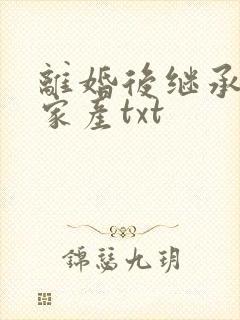 离婚后继承亿万家产txt