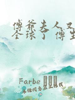 傅爷夫人又惊艳全球了 傅生