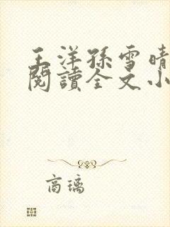 王洋孙雪晴免费阅读全文小说