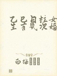 乙巳日柱女命一生有几次婚姻