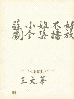 苏小姐不好惹短剧全集播放