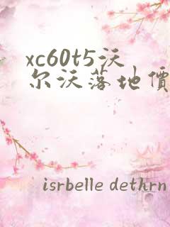 xc60t5沃尔沃落地价